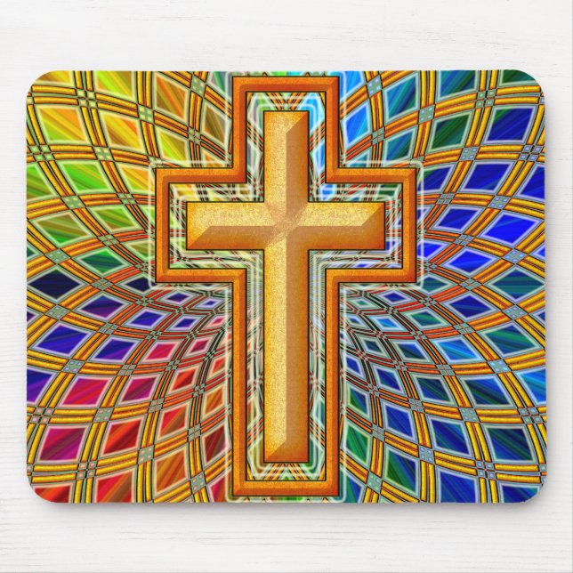 DECORATIVE CROSS MOUSE PAD (Front)