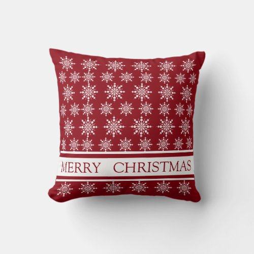 Decorative Crystal Snowflake Christmas Throw Pillow