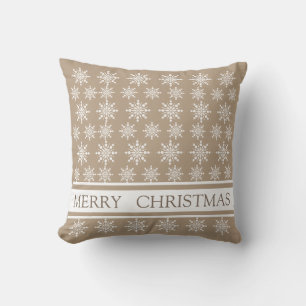 Decorative Crystal Snowflake Christmas Throw Pillow