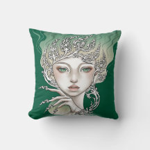 Decorative cushion Goddess of Green Trees