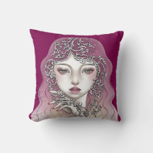 Decorative cushion Goddess of Pink Plants