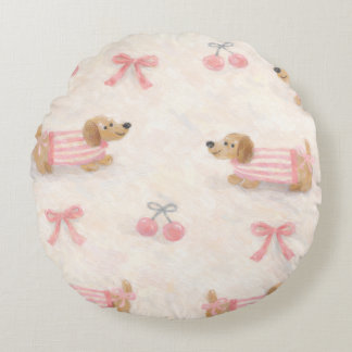 Decorative Cushion with Dachshund Pattern