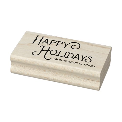 Decorative Custom Happy Holidays Rubber Art Stamp