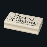 Decorative Custom Merry Christmas Rubber Art Stamp<br><div class="desc">Decorative Custom Merry Christmas Rubber Art Stamp. Add your family or business name. Great for card making or crafts.</div>