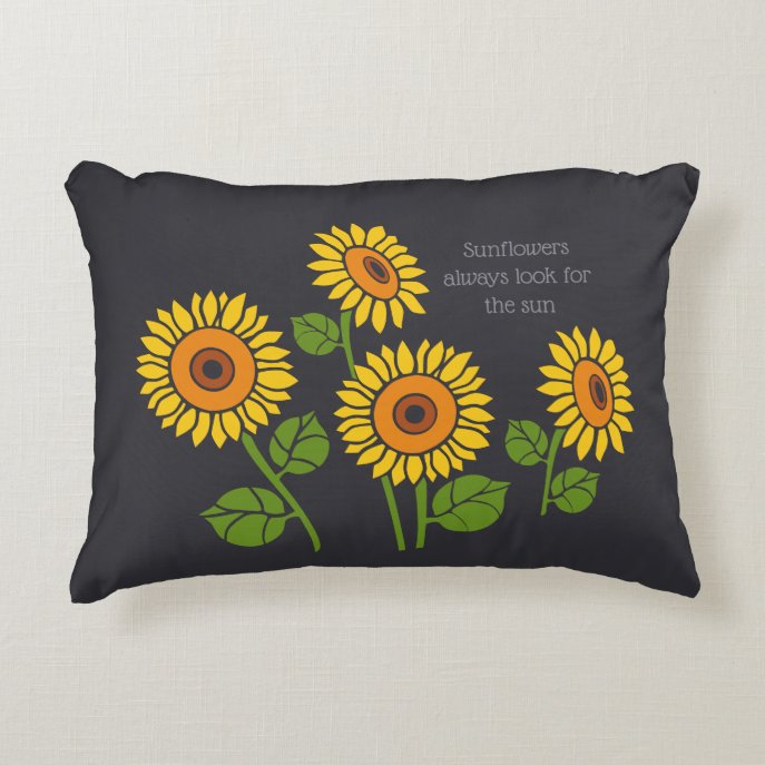 Decorative custom sunflowers Inspirational CC1073 Accent Pillow
