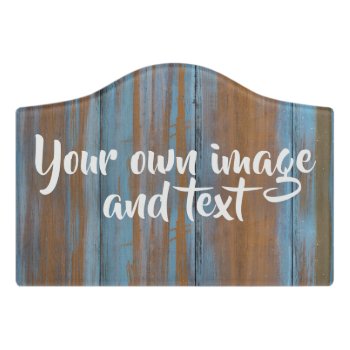 Decorative Custom Wood Door Sign For Home by TheSillyHippy at Zazzle