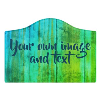Decorative Custom Wood Door Sign For Home by TheSillyHippy at Zazzle