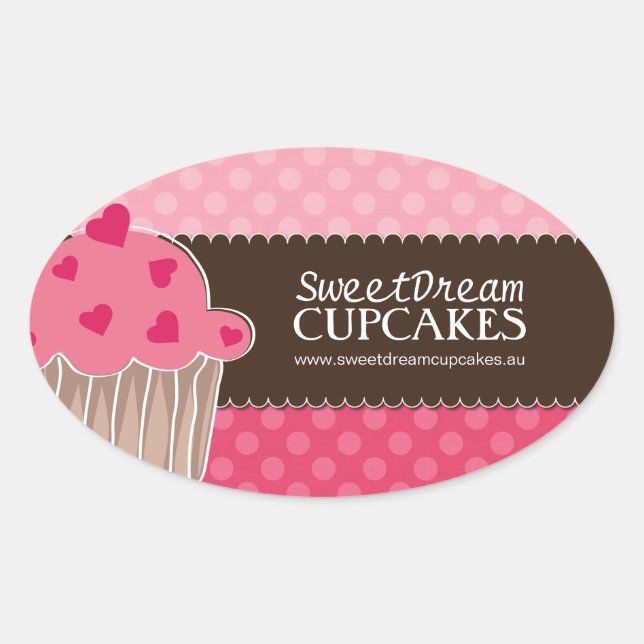 Decorative Cute Cupcake Jar Stickers (Front)
