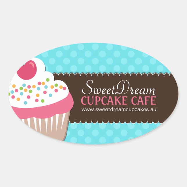 Decorative Cute Cupcake Jar Stickers (Front)