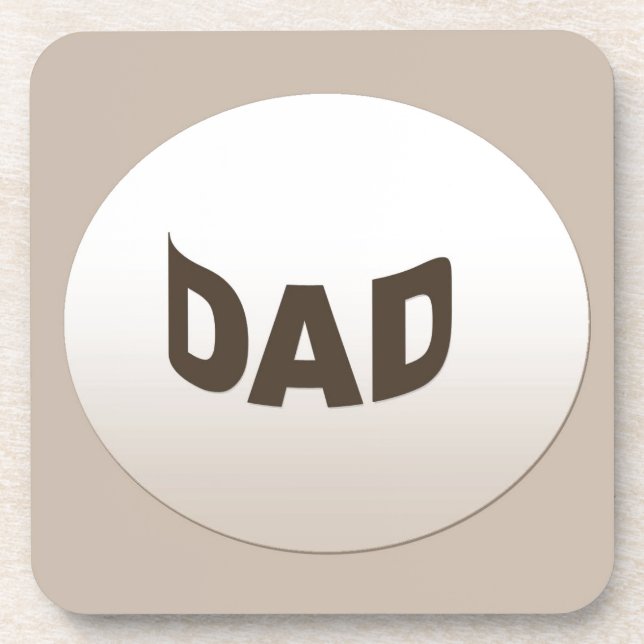Decorative Dad Beverage Coaster (Front)