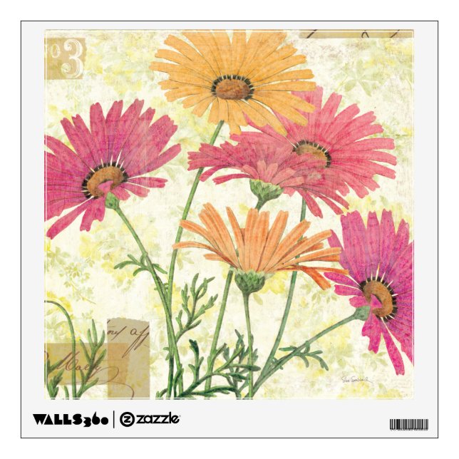 Decorative Daisies Wall Sticker (Front)