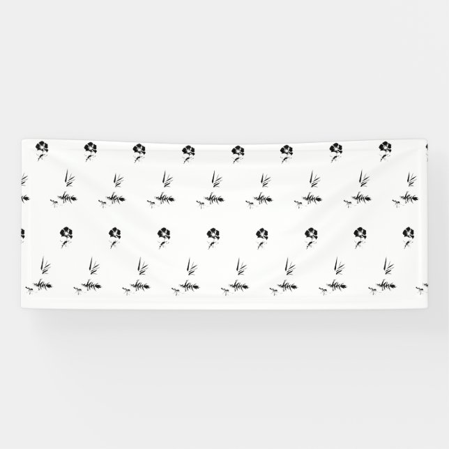 Decorative, Dark Grey, Charcoal Banner (Horizontal)