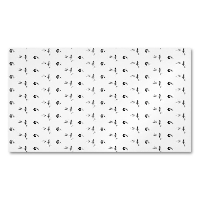 Decorative, Dark Grey, Charcoal Business Card Magnet (Front)