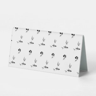 Decorative, Dark Grey, Charcoal Table Tent