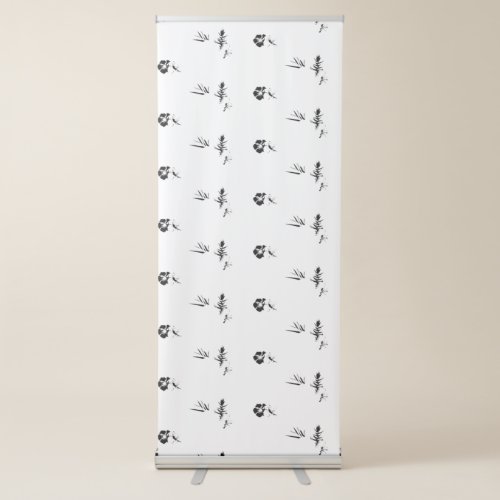 Decorative Dark Grey Vertical Retractable Banner