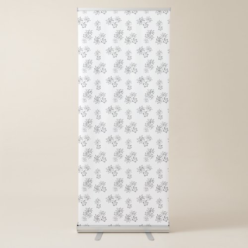 Decorative Davy Grey Vertical Retractable Banner