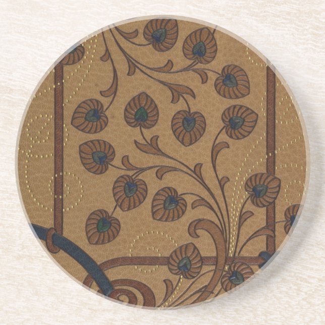 Decorative Deco Flowers Coaster (Front)