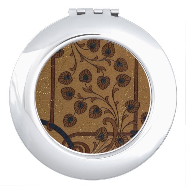 Decorative Deco Flowers Compact Mirror (Front)