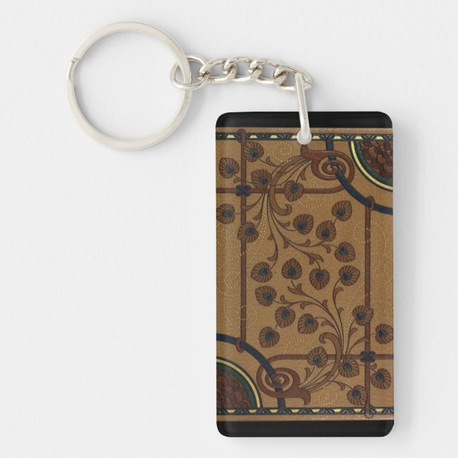 Decorative Deco Flowers Keychain (Front)