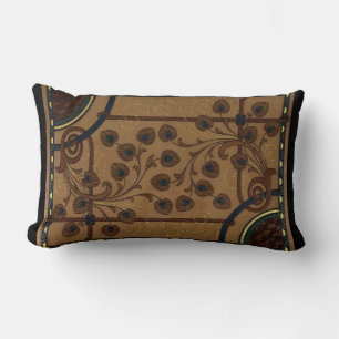 Decorative Deco Flowers Lumbar Pillow