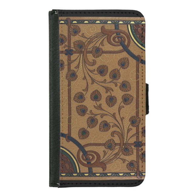 Decorative Deco Flowers Samsung Galaxy Wallet Case (Front)
