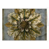 Decorative Demask Rosette on Grey Background (Front Horizontal)
