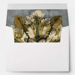 Decorative Demask Rosette on Grey Background Envelope