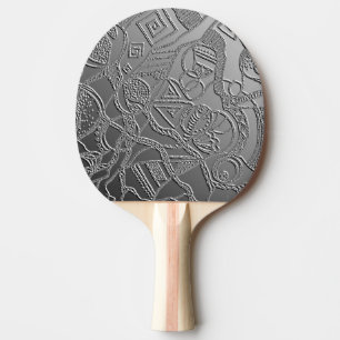 decorative doodle pattern ping pong paddle