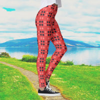 Decorative Dots in Pink and Grey Leggings