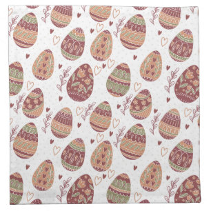 Decorative Easter Eggs Pattern Cloth Napkin