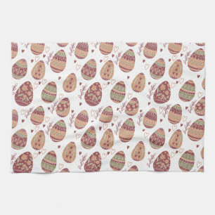 Decorative Easter Eggs Pattern   Kitchen Towel