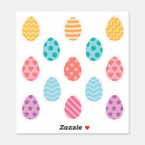 Decorative Easter Eggs Stickers