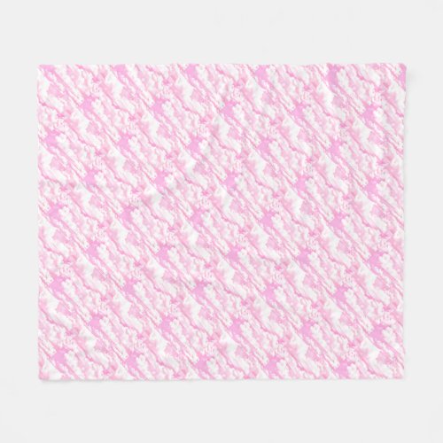 Decorative Elegant Soft Powder Pink Clouds Fleece Blanket