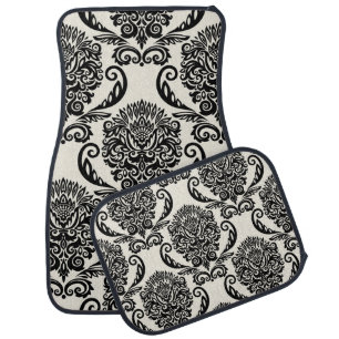 Decorative elements, freehand seamless drawing. car floor mat