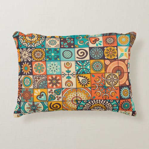 Decorative Elements Vintage Hand_Drawn Pattern Accent Pillow