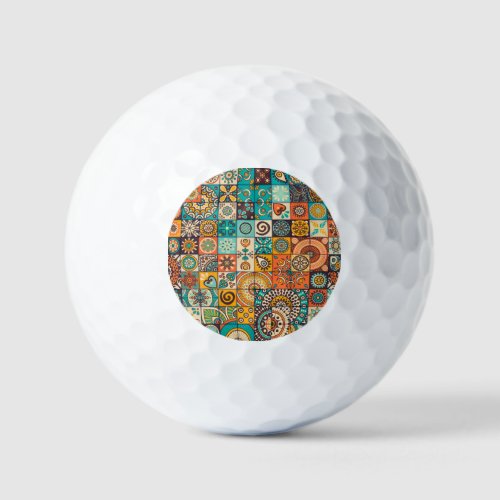 Decorative Elements Vintage Hand_Drawn Pattern Golf Balls