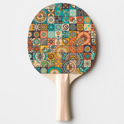 Decorative Elements Vintage Hand_Drawn Pattern Ping Pong Paddle