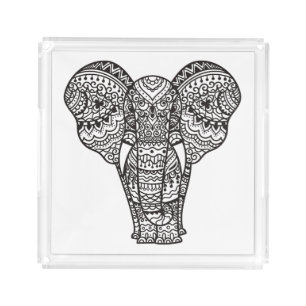 Decorative Elephant Style Acrylic Tray