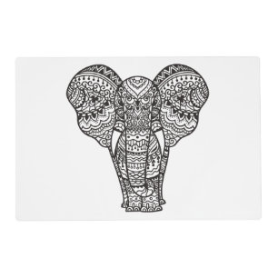 Decorative Elephant Style Placemat