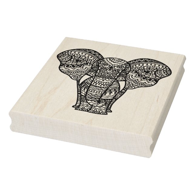 Decorative Elephant Style Rubber Stamp (Stamp)