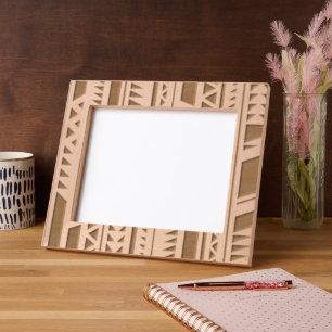 Decorative engraved tribal print pattern frames