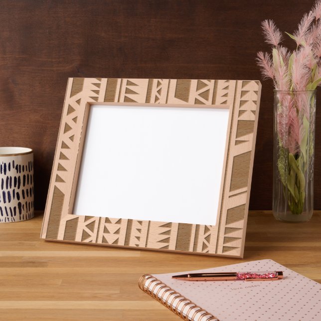 Decorative engraved tribal print pattern frames (Left)