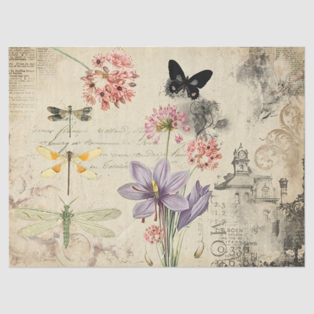 Decorative Ephemera Decoupage Tissue Paper (Front)