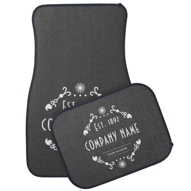 Decorative Established Company Name, Car Floor Mat (Set)