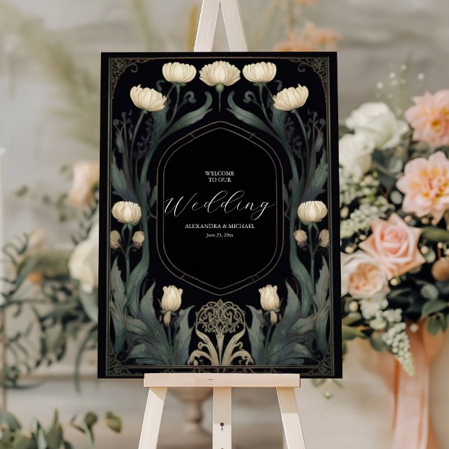 Decorative European Floral Art Nouveau Wedding Foam Board (Creator Uploaded)