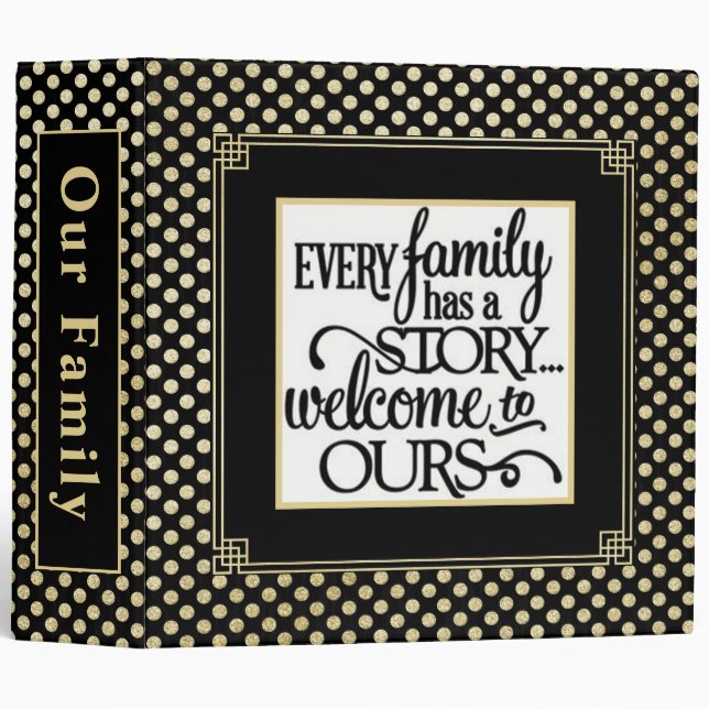 Decorative Family Album 3 Ring Binder (Front/Spine)