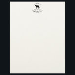 Decorative Farm Cow Silhouette Letterhead<br><div class="desc">Decorative Farm Cow Silhouette</div>