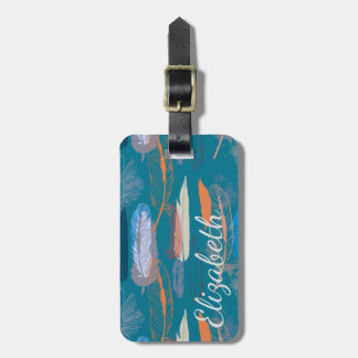 Decorative Feather Design Personalized Luggage Tag
