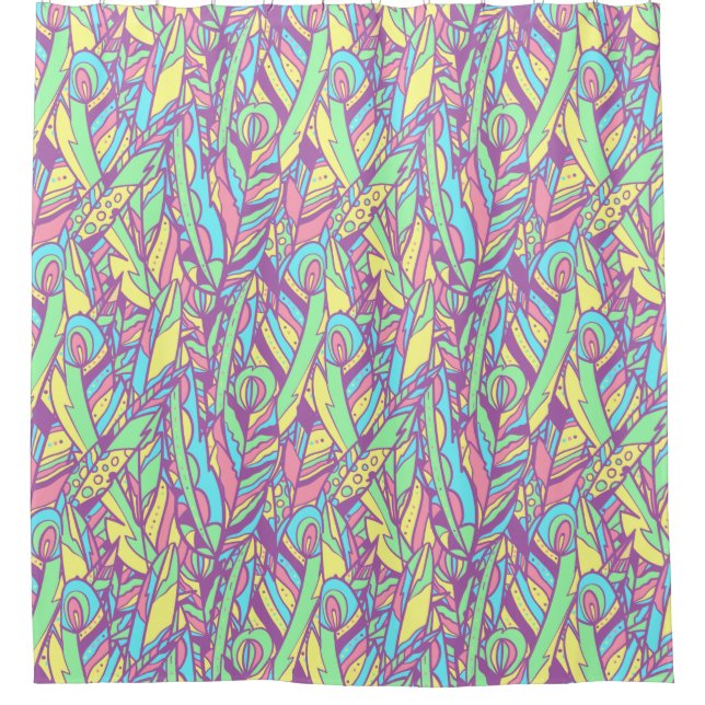 Decorative Feathers Shower Curtain (Front)