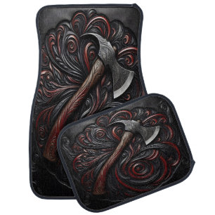 Decorative Fireman's Axe Car Floor Mat